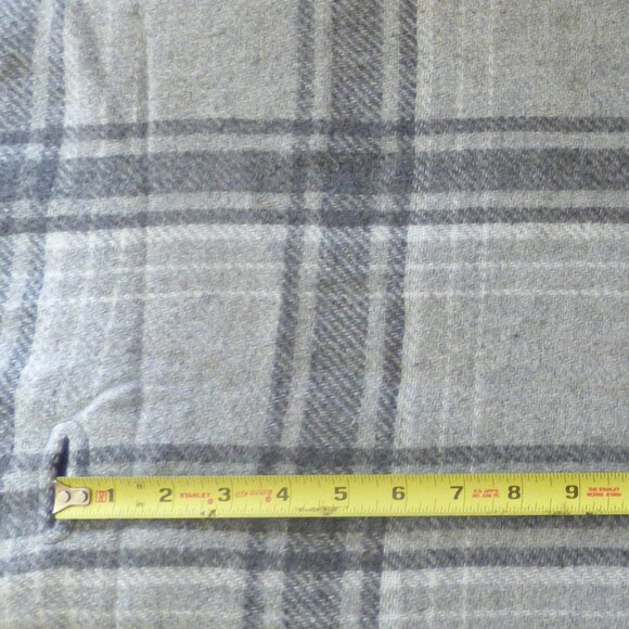 QUIRKY BOHO GOTH ROYAL STANDARD GRAY PLAID CHECK PONCHO TOP WITHOUT BELT O/S - Picture 10 of 11